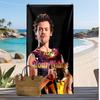 Harry Styles Custom Beach Towel, Print Your Name Text Lightweight Absorbent Towel for Swimming Travel