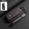 BAGG9 Car Sticker New Leather Car Key Case Cover For BMW Series 7 735 i 740 Li X7 X1 U11 2023 I7 G07 LCI XM Keychain Accessories Prote