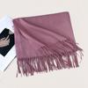 Autumn and Winter New Solid Color Scarf Imitation Cashmere Scarf Women's Warm Shawl Scarf