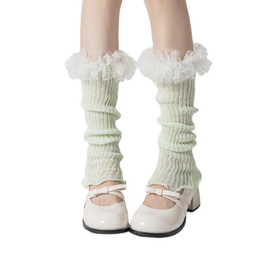 Хлопковые гольфы до колена с оборками в балетном стиле, носки с открытым носком, модная милая гетра, уличная одежда