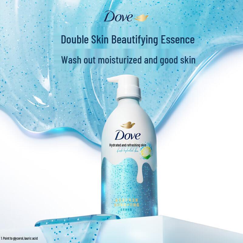 Dove Refreshing & Moisturizing Shower Gel, Glacial Sea Salt White Grapefruit Scent