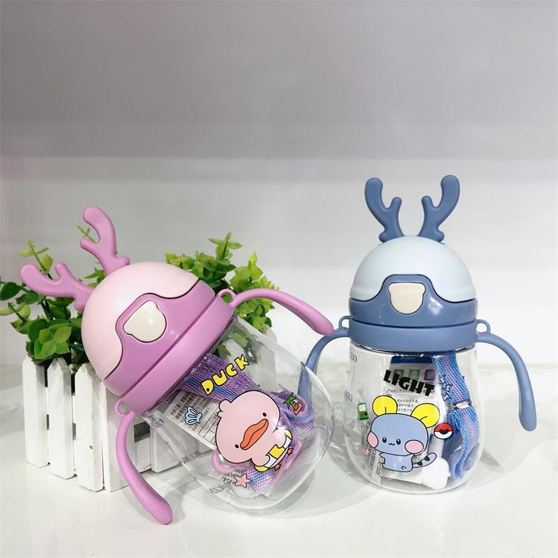 Cartoon Style Children's Drinking Cup With Straw Leak-proof And Durable Ideal For Home And Outdoor Use 370ml)