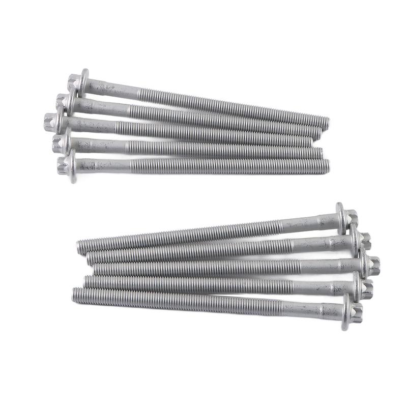 10 PCS Engine Cylinder Head Bolts Kit For Mercedes-Benz W203 C204 R172 L4 M271 1.8 165mm Length Cylinder Head Screws Engine Part