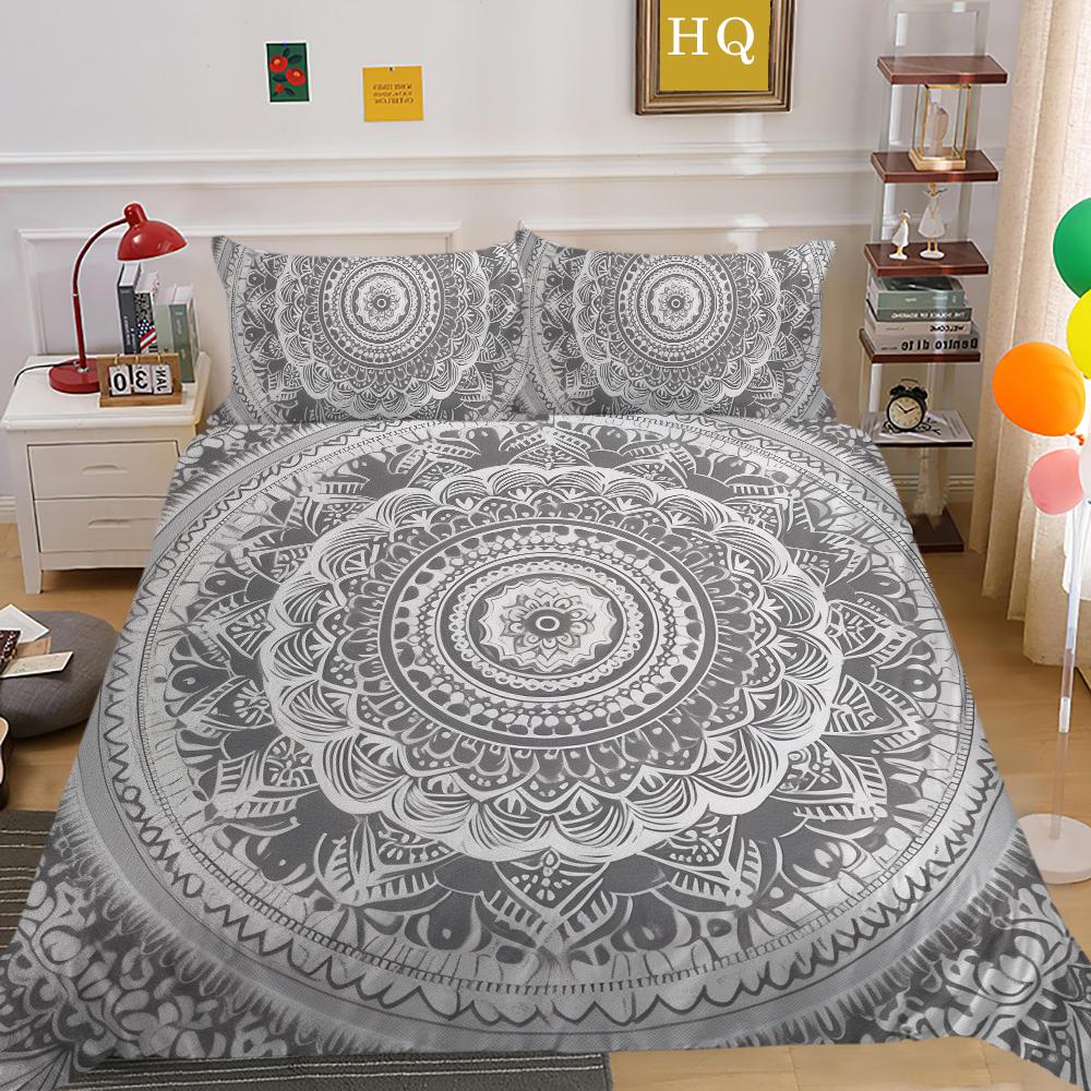 Bedding Set Cover Woman Man Duvet Cover Sets King Queen Size Mandala Bed Clothes Microfiber Home Textiles