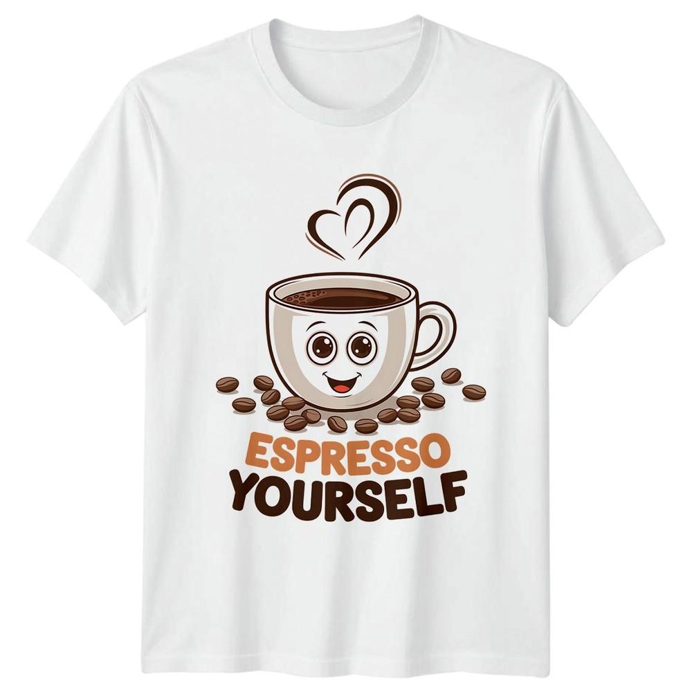 Футболка Espresso Yourself Любителю Кофе Кофейный День Рождения Подарок Для Него И Для Нее