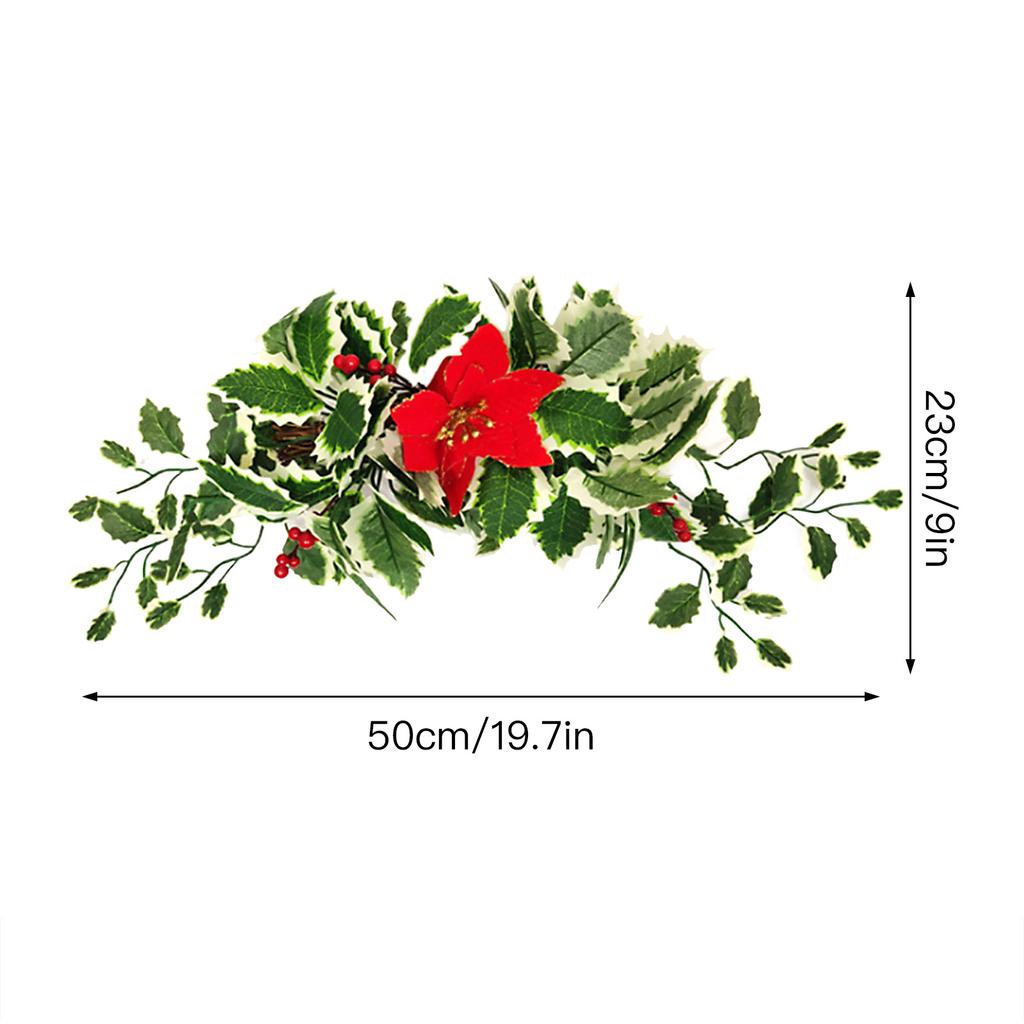 Рождественское украшение над дверью 45 см шелковая ткань искусственный рождественский венок декор для двери
