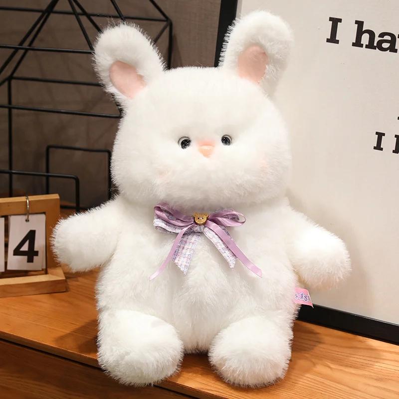 White Bunny Doll Rabbit Plush Toy Pillow Fabric Comfortable Soft Filled Full Soft Home Decoration Holiday Gifts