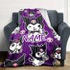 Customizable Kuromi7 Throw Blanket – Personalized Name, All-Season Cozy Snug Blanket, Machine Washable, Personalized Blanket