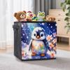 Penguins and Flowers 5D Diamond Painting Storage Basket Full Round Drill Mosaic Diamond Embroidery Cross Stitch Kits Home Decor Home Decor