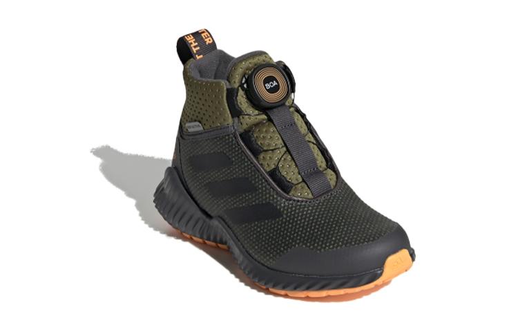 adidas Fortatrail Нескользящие Защита от ударов по пальцам Средняя высота Детские Беговые Кроссовки Черно-Зеленые Детские G27562