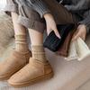 Thick Wool Socks for Autumn and Winter, Twisted Warm Mid-calf Socks for Women, Solid Color, Retro and Versatile Women's Socks