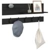 Wall Mounted Nightstand Black Oak Effect 90 x 15 x 36 cm