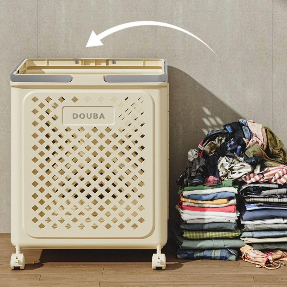 Полая коробка для хранения корзина для белья на колесах корзина для грязной одежды прочная складная корзина для белья