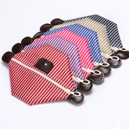 Полосатая косметичка водонепроницаемая складная большая емкость застежка-молния в форме пельменя портативная косметика