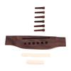 Acoustic Guitar Bridge Parts Replacement Accessories Rosewood Pins Bone Nut Saddle Set