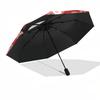 Pucca, Cartoon Themed Automatic Opening and Closing Umbrella, Compact Travel Umbrella, Lightweight and Portable, Suitable for Beach Commutin