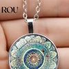 Printing Necklace Earring Set 3 Pcs/Set Women Jewelry Vintage Ethnic Style Lobster Clip Adjustabler Matching Earrings Length Hook Bangle Lady