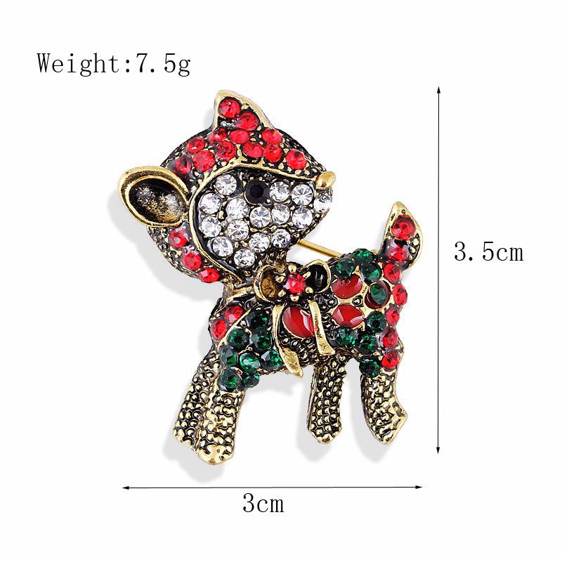 Европейская и американская рождественская брошь Lanhao: Дерево, обувь, Санта, лось, венок, снежинка, колокольчик для женщин