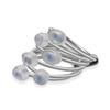 Кольцо из стерлингового серебра 925 пробы с натуральным радужным лунным камнем для женщин и девочек
