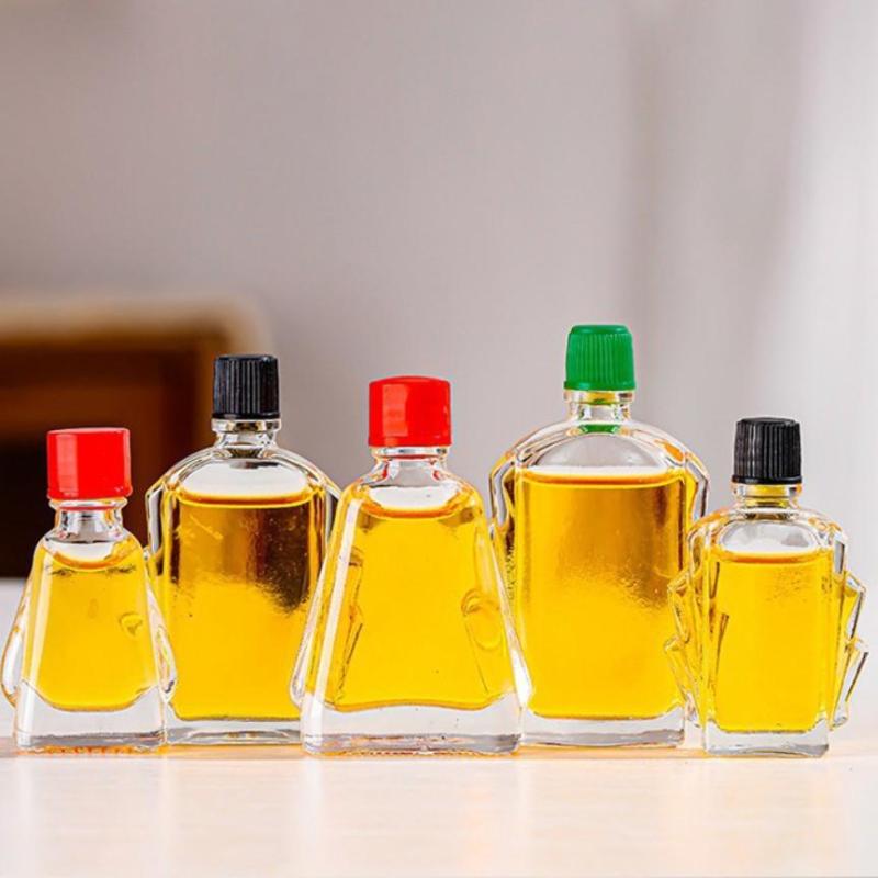 Multi Size Mini Glass Bottles with Plastic Lids 3ml-12ml Empty BPA Free Jars for Cosmetic Sample Essential Oil Travel Use