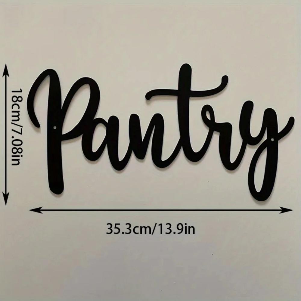 Pantry Sign Metal Wall Decor Stylish Modern Farmhouse Design for Home Restaurant, & Coffee Shop, Elegant Wall Decoration