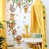 Kids Wall Stickers Jungle Animals Large African Lion Giraffe Monkey Wallpaper Children Boys Room Decor Mural Wall Decal Nursery