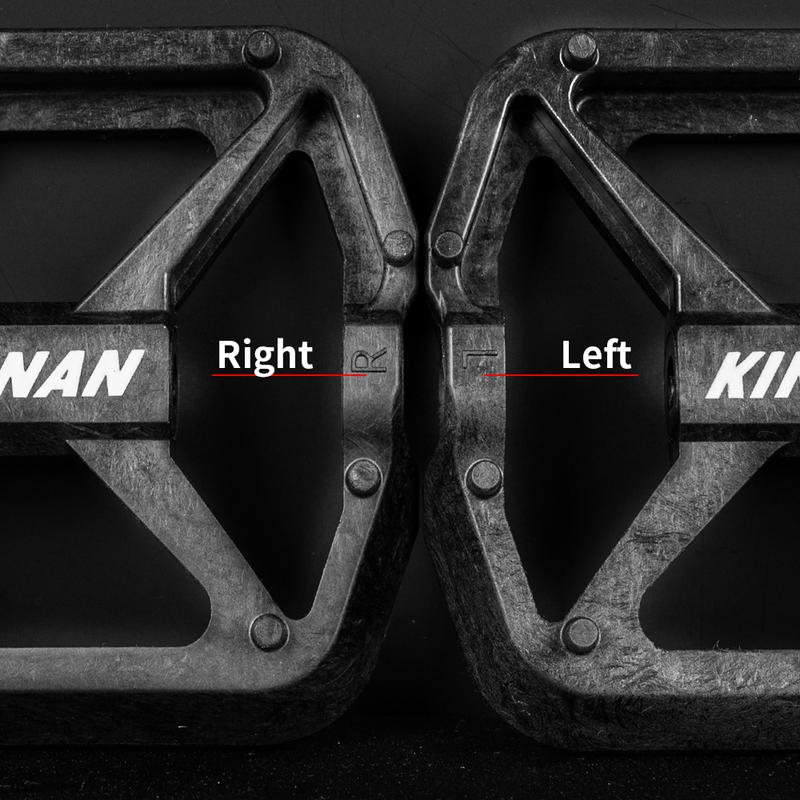 KINAN Bicycle Carbon Pedals 4 Bearings 141G Ultralight Titanium Axis with 12 Screws For Road Bike MTB Cycling Accessories