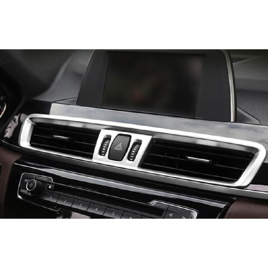 Fit For BMW X2 F39 2018-2021 Matte Silver Middle Console Air Outlet Vent Cover
