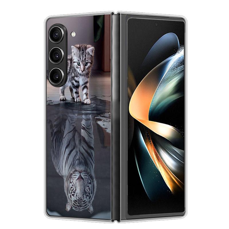 Чехол для Samsung Galaxy Z Fold 6 Чехол Ударопрочный Жесткий Пластик ПК Чехлы для Samsung Z Fold6 Fold 6 5G Fundas Милый Расписной Бампер