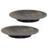 2Pcs Round Metal Candle Holder Living Room Bedroom Office Tea Scented Pillar Wax Candle Countertop Iron