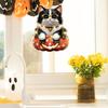 Car Halloween Rearview Mirror Hanging Pendant Cartoon Skull Cat Auto Interior Accessory 2D Flat Acrylic Hanging Charm for Car Backpack