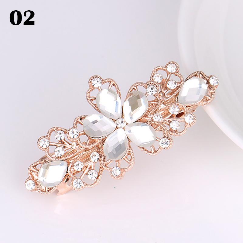 Women's Butterfly Rhinestone Crystal Hair Clip Barrette CDN