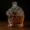 Графин для виски 280 мл с герметичной пробкой, дизайн льва, стеклянный графин большой емкости, графин для красного вина