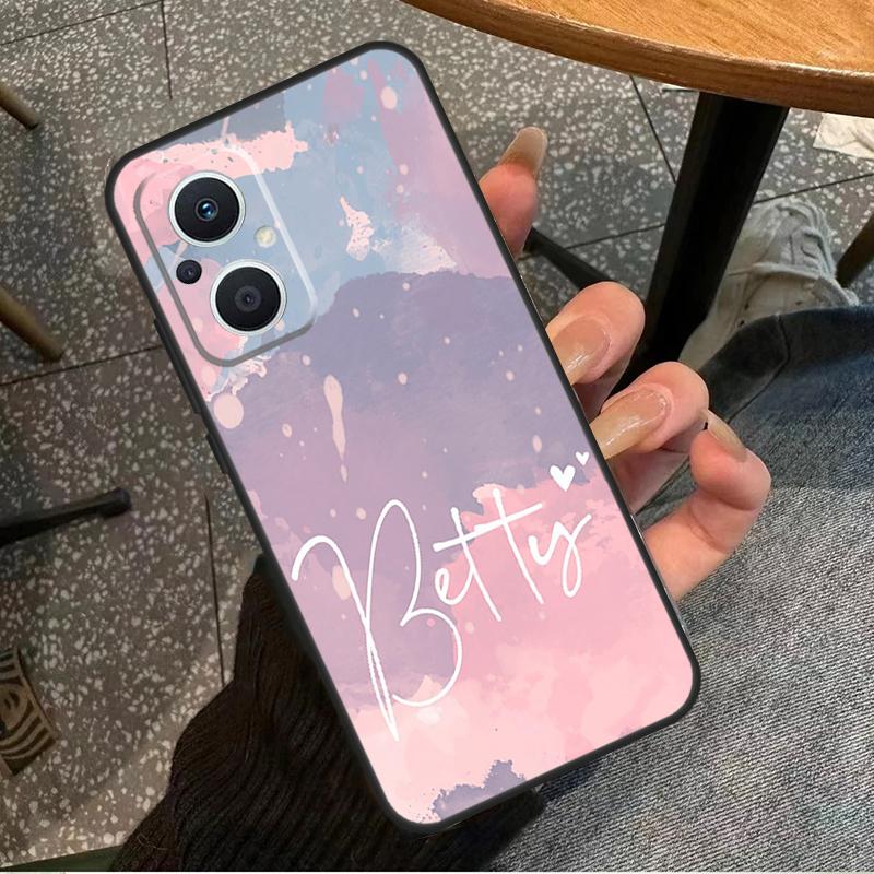 Personalised Name Wotercolour Rainbow Case For OPPO Reno 7 8 10 Pro 8T 2Z 4Z 5Z 6 Lite OPPO Find X6 Pro X2 X5 Lite X3 Neo Cover