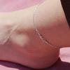 OURPIERRE STRING ROPE CHAIN ANKLET SILVER
