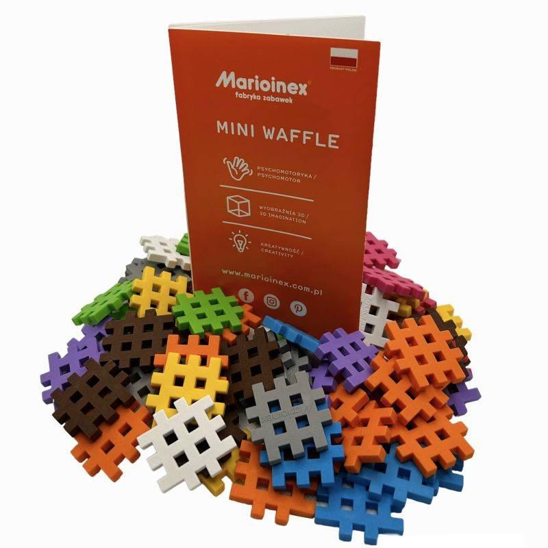 Klocki Konstrukcyjne Marioinex Mini Waffle  300 Elementów Dla 4-Latka Wspierające Motorykę