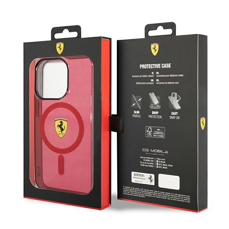 Ferrari Translucent Magsafe - Etui Iphone 14 Pro Max (Czerwony)