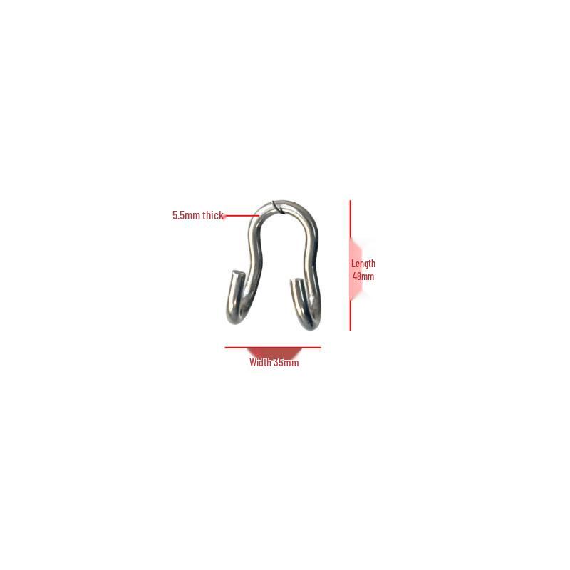 S-shaped Climbing Hook: 16mm Stainless Steel Cross Rope Connector