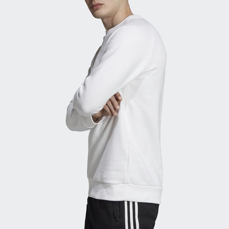 Adidas Оригинальные Трилистник Повседневный спортивный свитер-свитшот Международный размер Мужские топы Белый ED6208