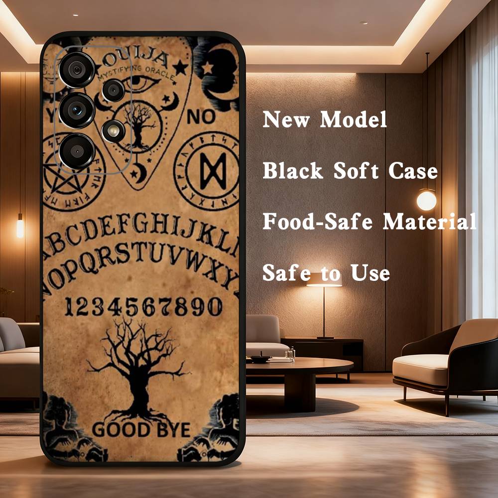 Supernatural Art Ouija Board For Samsung Galaxy A73,31,71,53,32,72,Note,22,41,8,9,52,J7,Soft Black Silicone Cover Case