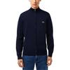 LACOSTE Stand Up Collar Organic Cotton Zippered Sweater Men's Marine Blue AH1957-166