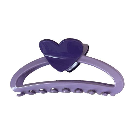 Hair Claw, Heart Design Hair Clip for Women, Stable Grip Back Head Hair Claw for Various Hairstyles Daily Wear Special Occasions