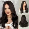Женский искусственный парик 52 см, длинные завитые волосы, Т-образный передний кружевной парик, головные уборы, красивое украшение, парик канекалон