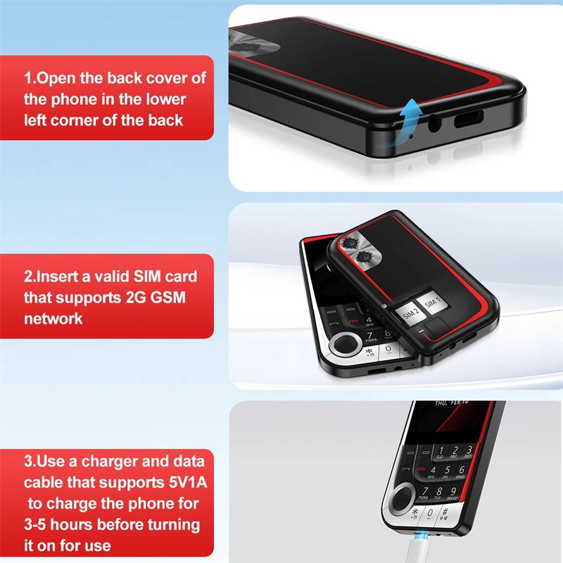 V10 Dual SIM Standby Мобильный телефон 2.01 дюймовый экран Magic Voice Speed Dial Фонарик FM-радио MP4 Дешевые резервные сотовые телефоны