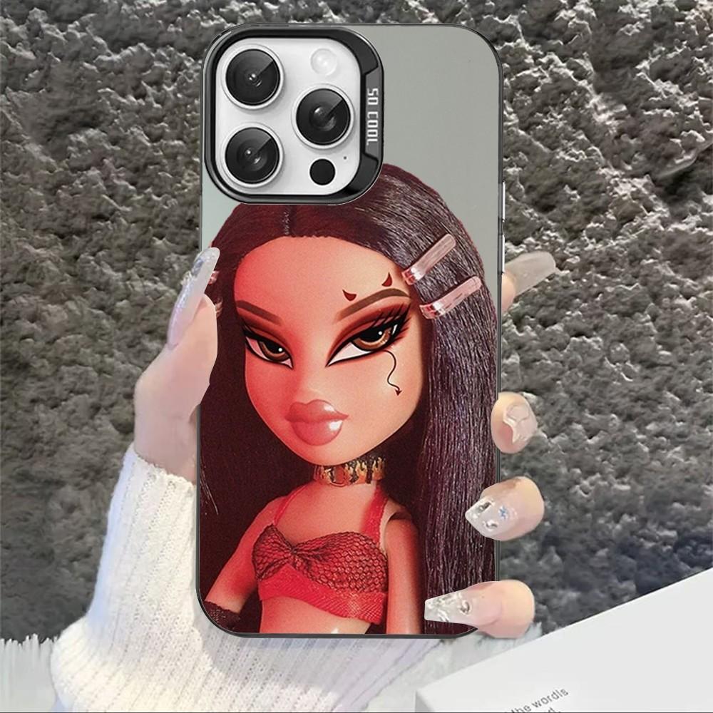 Милый Чехол для Телефона Bratz с Куклой для iPhone 16 15 14 13 12 11 Pro Max X XR XSMAX 8 7 Plus Матовый Ударопрочный Задний Чехол