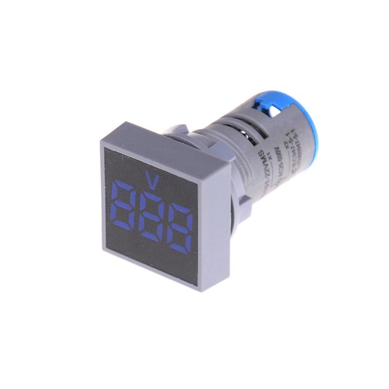 22Mm Ac12-500V Voltmeter Square Panel Led Digital Voltage Meter Indicator Light