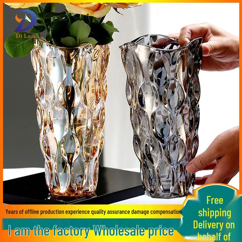 Богемная Современная Ваза из Прозрачного Стекла для Домашнего Декора и Гидропонных Цветочных Композиций в Гостиной