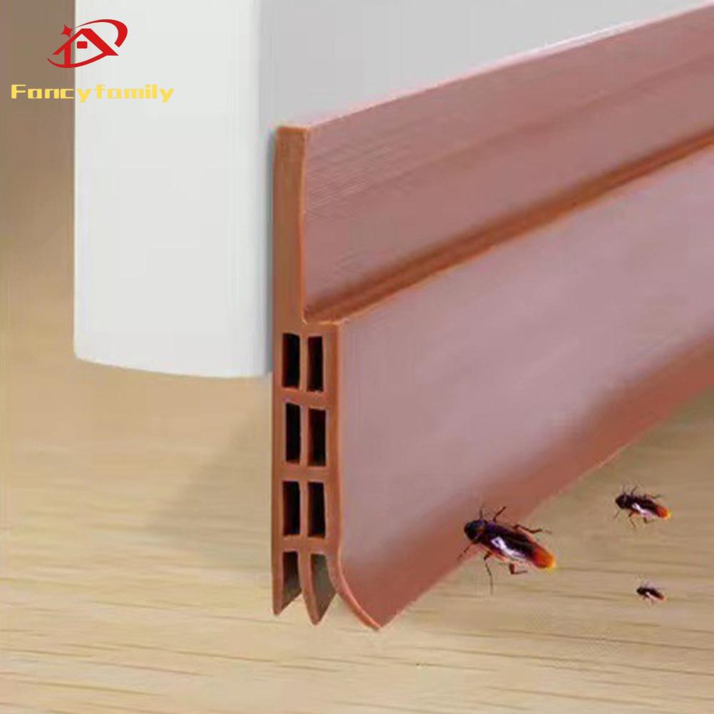 Fancy 1M Waterproof Seal Strip Windbreak Stopper Door Bottom Guard Door Draft Excluder Strip Self Adhesive Tape Bottom Strip