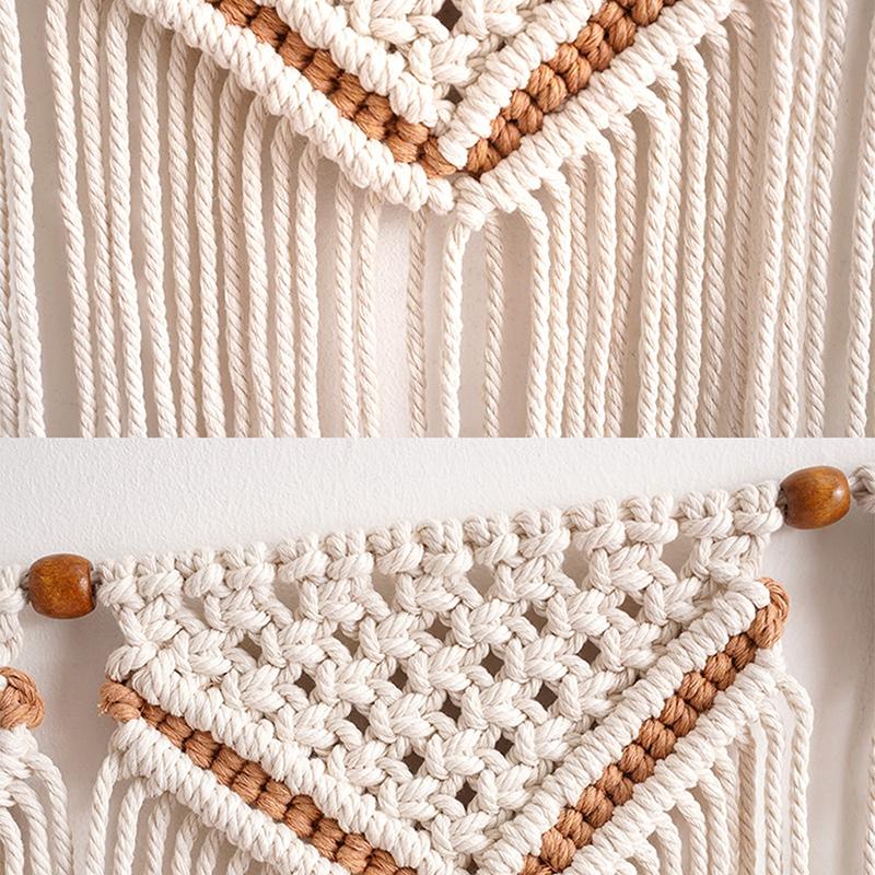 Хлопковый канатный гобелен, тканый в скандинавском стиле, в стиле бохо, для дома, жилого помещения, для хостела, настенное украшение, кисточка, баннер