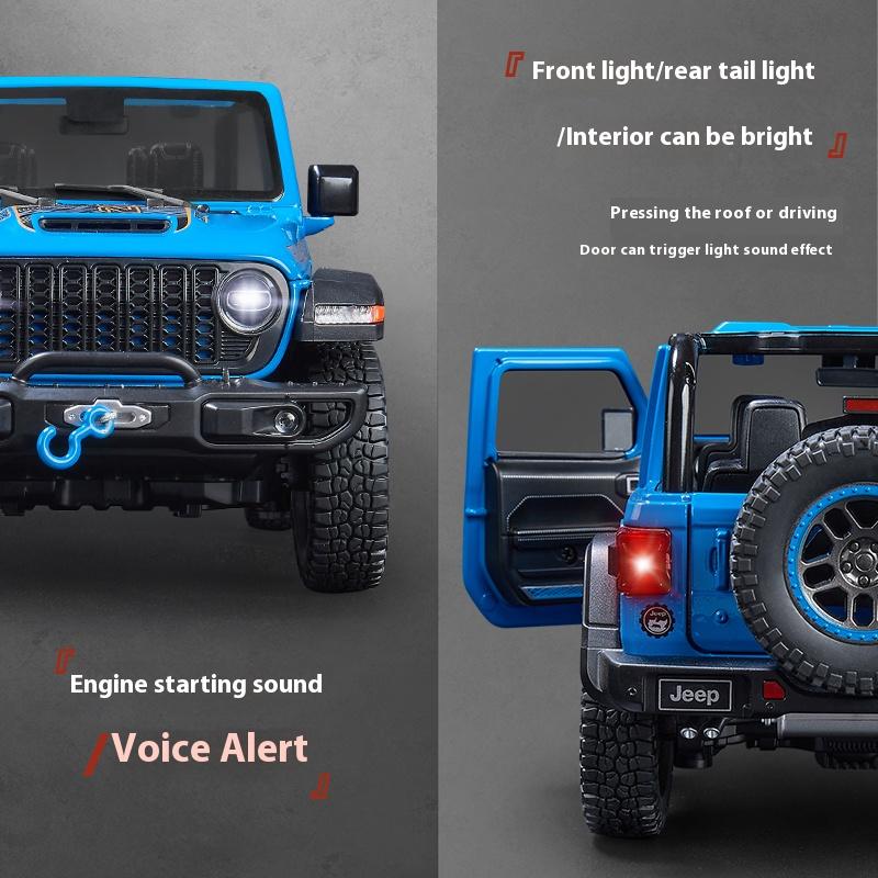 1:18 Jeep Wrangler Rubicon Off Road SUV Alloy Diecast Model Car High Simulation Home Trendy Ornaments Collection Hobby Gifts Toy ALS1